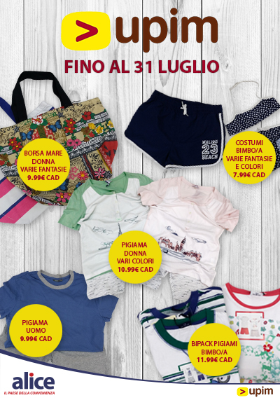 Offerte Upim Parchi Alice Luglio
