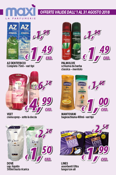 Offerte Maxì La Parfumerie Agosto  Prodotti